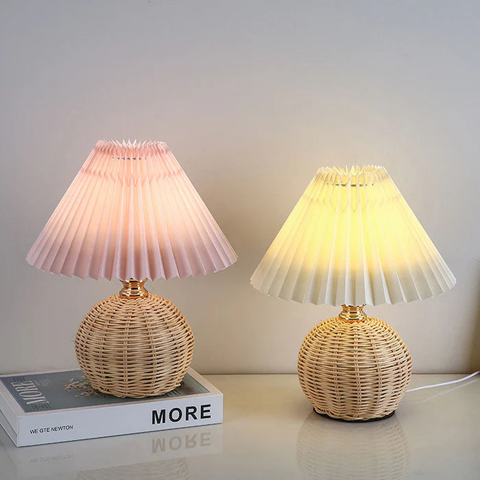 ZenGlow – Modern Bamboo Weaving Table Lamp for a Serene Ambiance