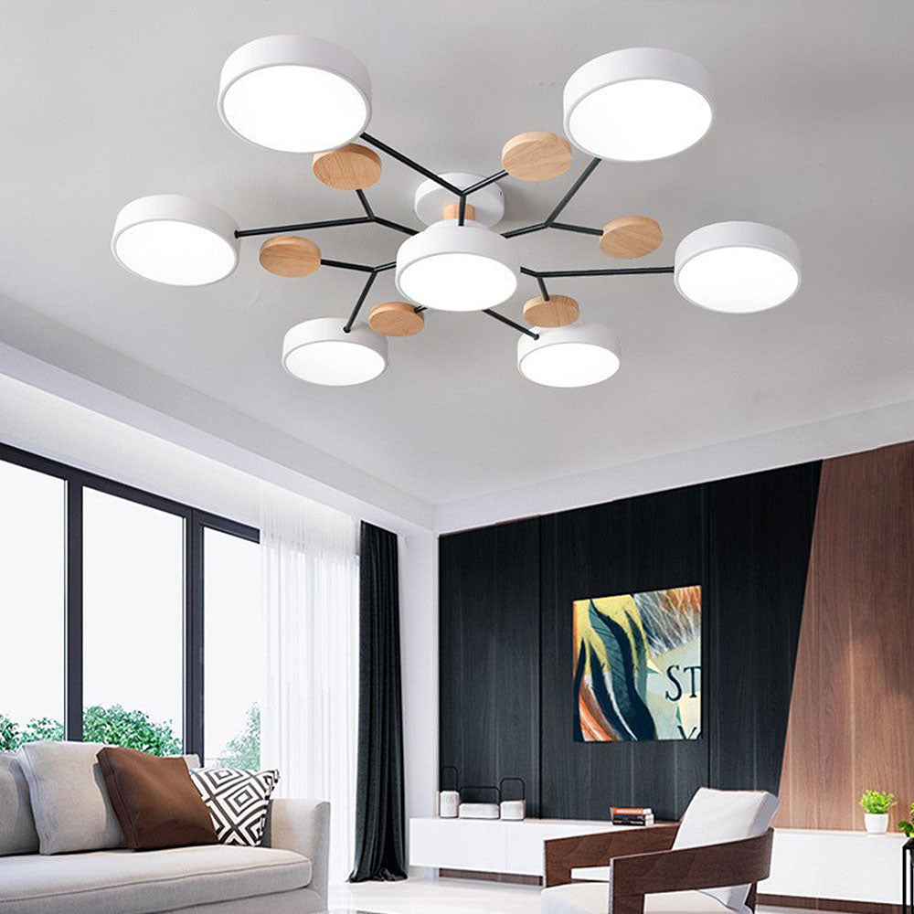 GlowNest - Modern Multi-Arm LED Ceiling Light, Contemporary Statement Piece