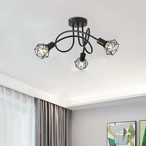 WireGlow - Contemporary Ceiling Lamp with Unique Twisted Frame