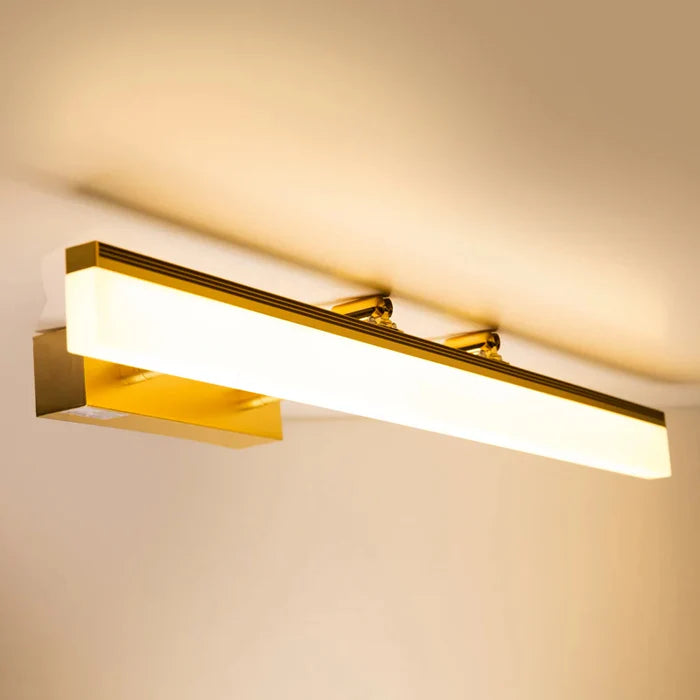 LumiLux – Modern Gold LED Wall Light with Sleek Minimalist Picture & Vanity Lamp