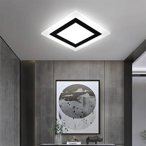 GlowHaven – Simplistic Flush Mount Ceiling Lamp for a Modern Living Room