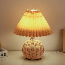 ZenGlow – Modern Bamboo Weaving Table Lamp for a Serene Ambiance