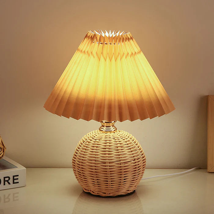 ZenGlow – Modern Bamboo Weaving Table Lamp for a Serene Ambiance