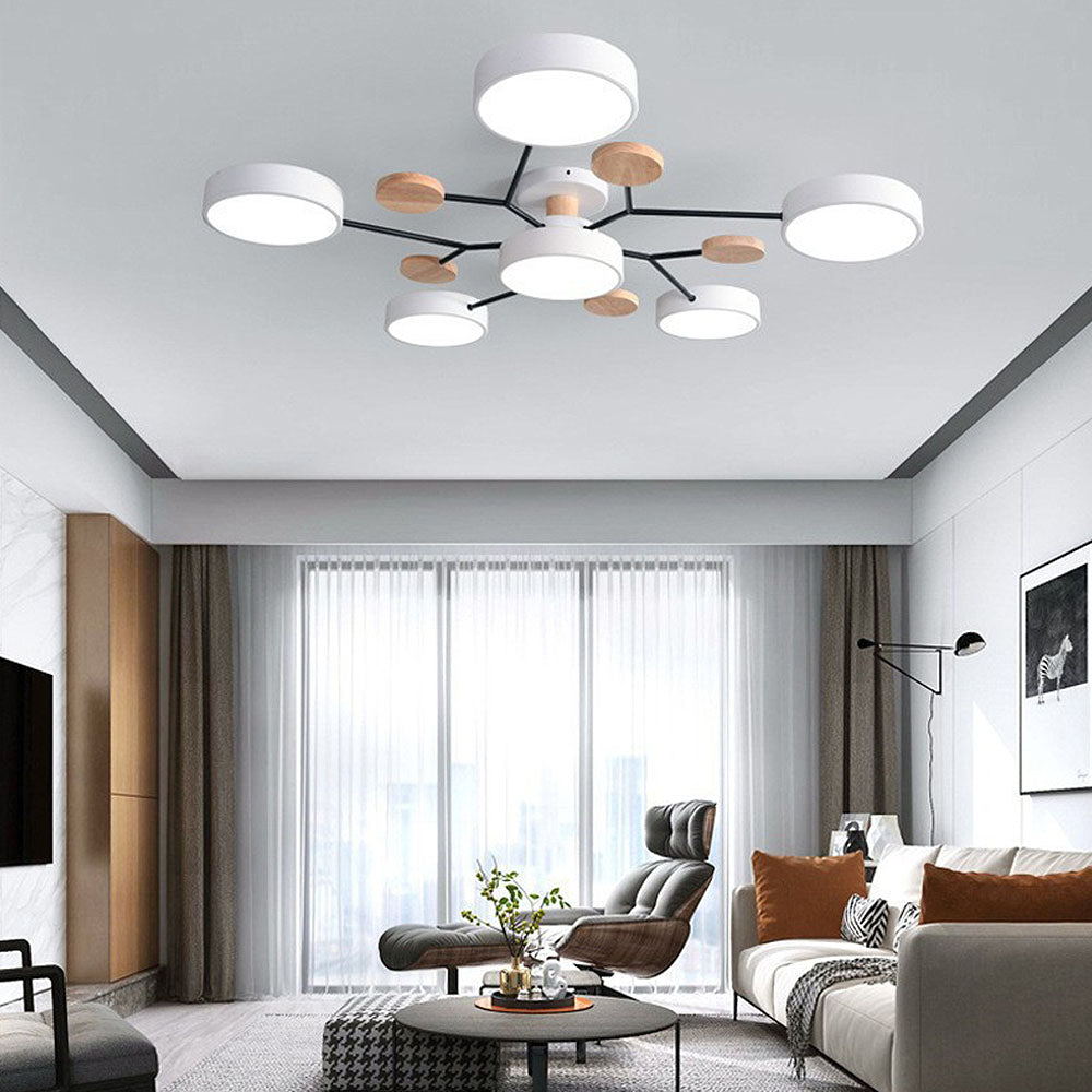 GlowNest - Modern Multi-Arm LED Ceiling Light, Contemporary Statement Piece