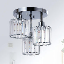 CrystalAura - Elegant Semi-Flush Mount Ceiling Light for Sophisticated Spaces