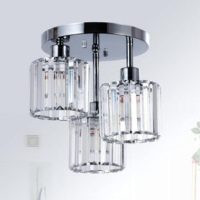 CrystalAura - Elegant Semi-Flush Mount Ceiling Light for Sophisticated Spaces