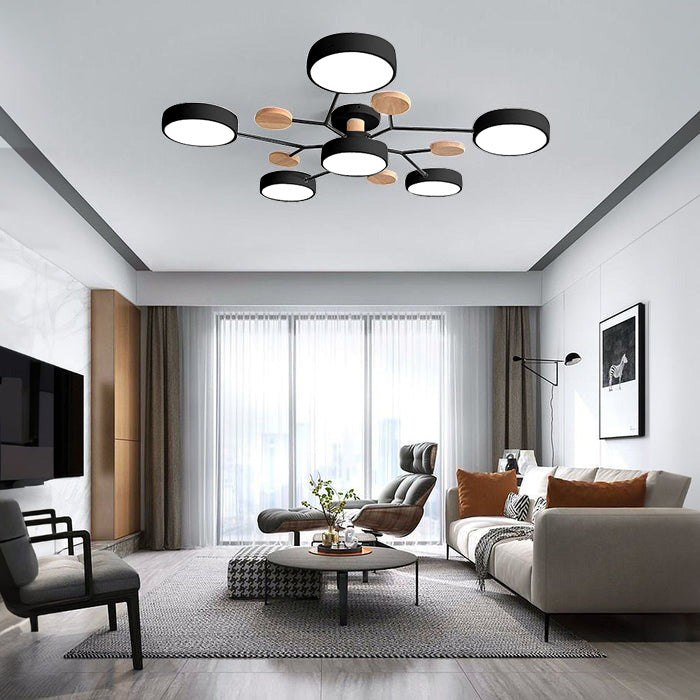 GlowNest - Modern Multi-Arm LED Ceiling Light, Contemporary Statement Piece