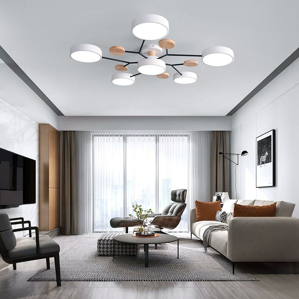 GlowNest - Modern Multi-Arm LED Ceiling Light, Contemporary Statement Piece