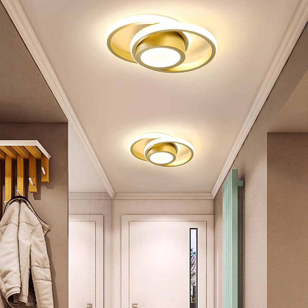 LunaGlow - Minimalist Double Ring LED Ceiling Lamp for Modern Interiors