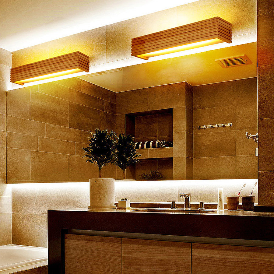 GlowLume - Sleek Rectangular Mirror Wall Light for Modern Bathroom Décor