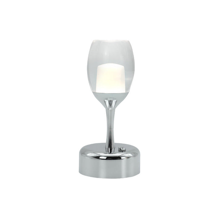 VinaGlow - Elegant wine glass-shaped USB LED night lamp with soft glow