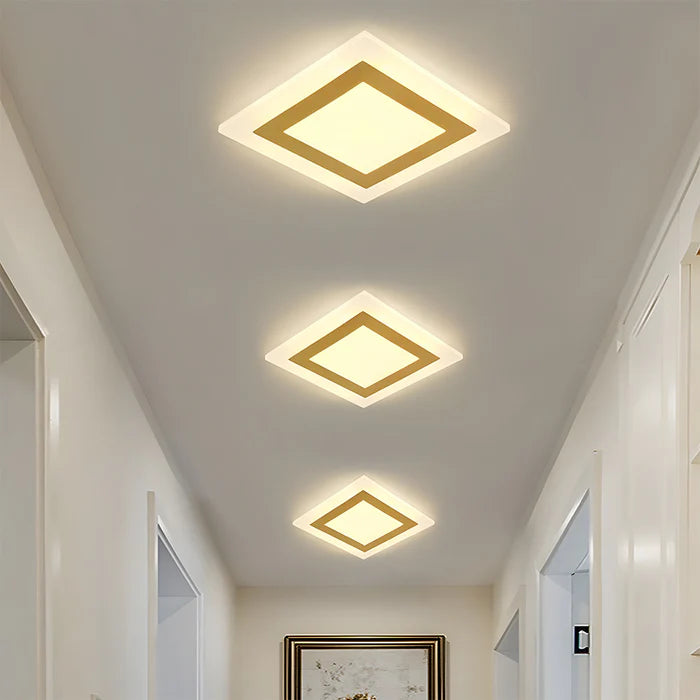 GlowHaven – Simplistic Flush Mount Ceiling Lamp for a Modern Living Room