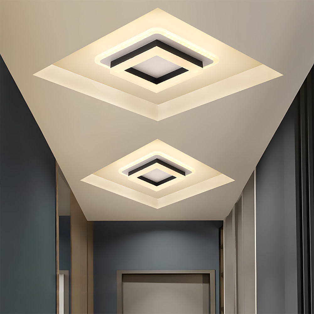 SquareHall - Sleek LED Ceiling Light for Modern Hallways and Bedrooms