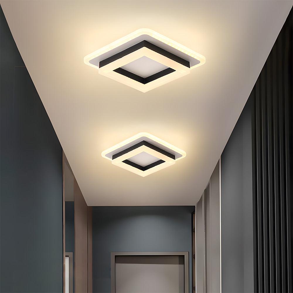 SquareHall - Sleek LED Ceiling Light for Modern Hallways and Bedrooms