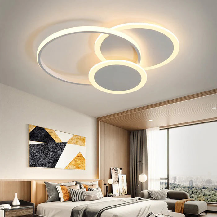 RoundGlow – Elegant LED Flush Mount Ceiling Light for a Sophisticated Bedroom