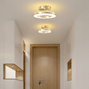 LuxeGlow – Modern Iron LED Ceiling Light for a Glamorous Hallway