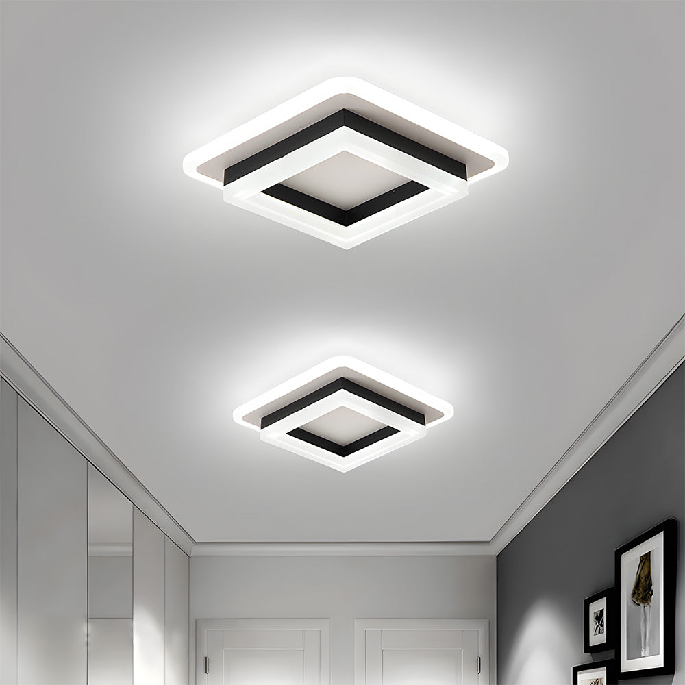 SquareHall - Sleek LED Ceiling Light for Modern Hallways and Bedrooms