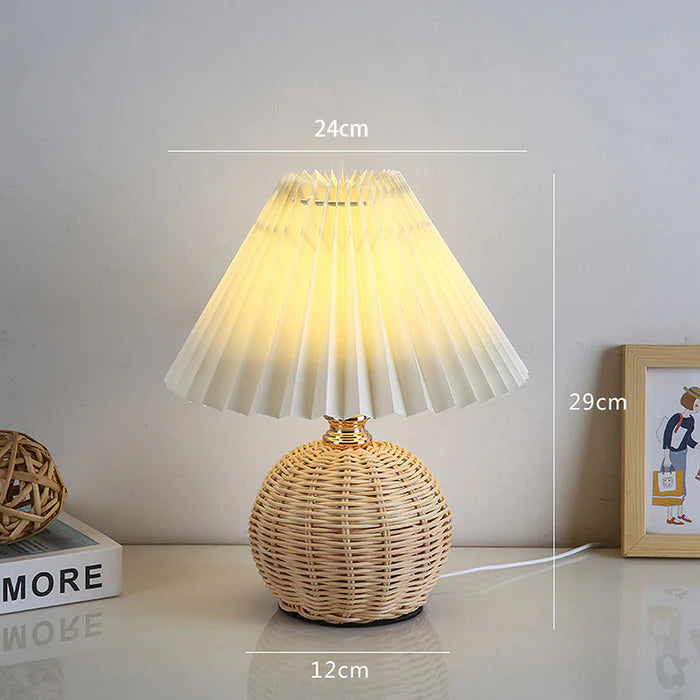 ZenGlow – Modern Bamboo Weaving Table Lamp for a Serene Ambiance