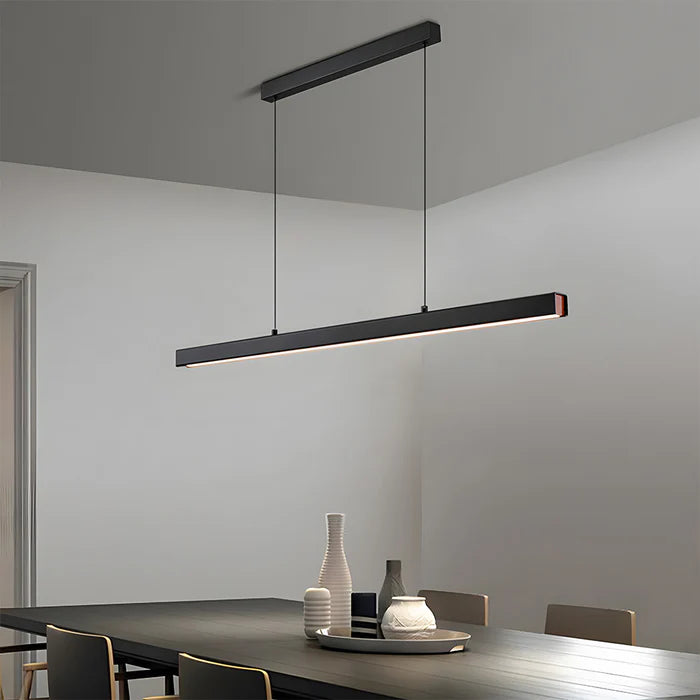 LineGlow - Minimalist One-Line LED Pendant Light for a Sleek Dining Room