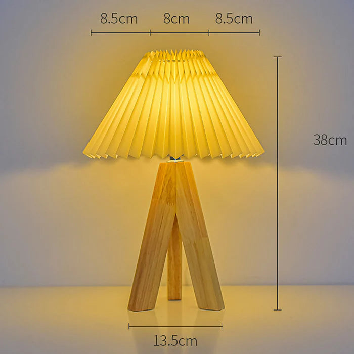 RetroGlow – Simple Wooden LED Table Lamp for a Cozy Bedroom Ambiance