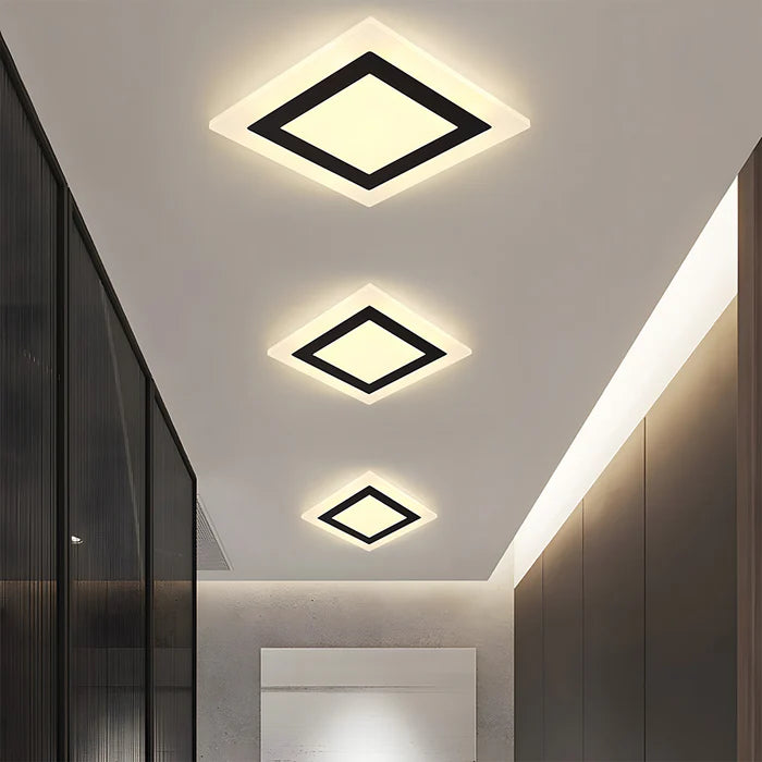 GlowHaven – Simplistic Flush Mount Ceiling Lamp for a Modern Living Room