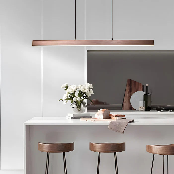 LineGlow - Minimalist One-Line LED Pendant Light for a Sleek Dining Room