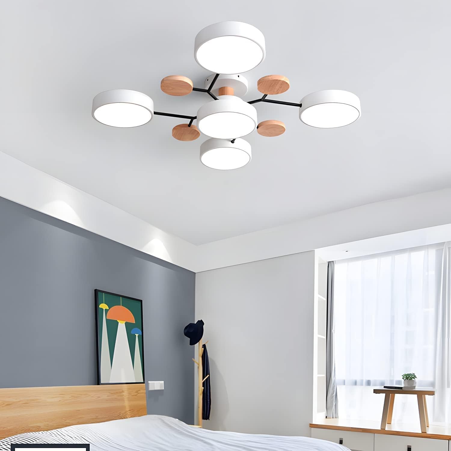 GlowNest - Modern Multi-Arm LED Ceiling Light, Contemporary Statement Piece