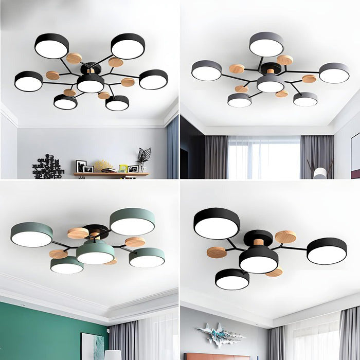 GlowNest - Modern Multi-Arm LED Ceiling Light, Contemporary Statement Piece