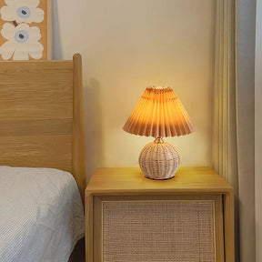 ZenGlow – Modern Bamboo Weaving Table Lamp for a Serene Ambiance