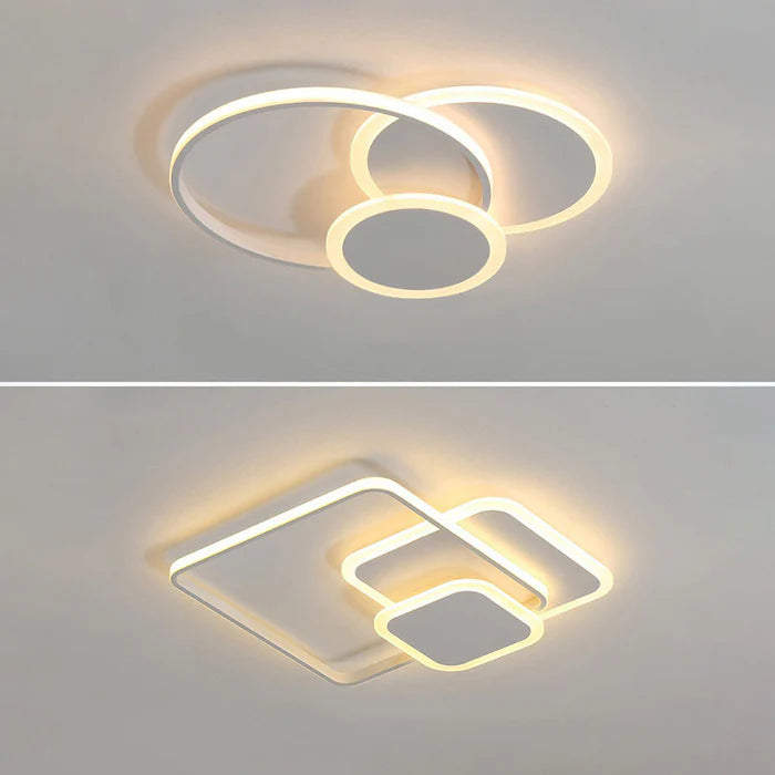 RoundGlow – Elegant LED Flush Mount Ceiling Light for a Sophisticated Bedroom