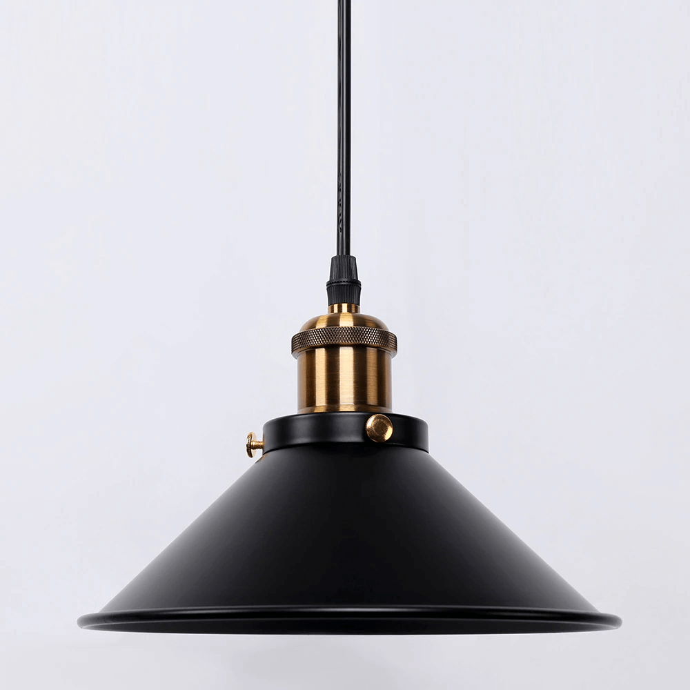 BrassGlow – Vintage Industrial Cone Pendant Light for Classic Ambiance