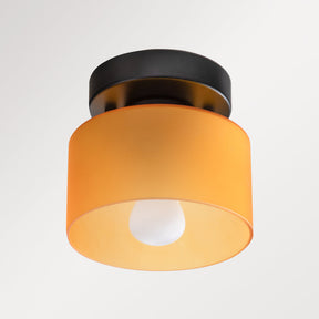 LumiGlow - Small Glass Ceiling Light with Round Clear Shade