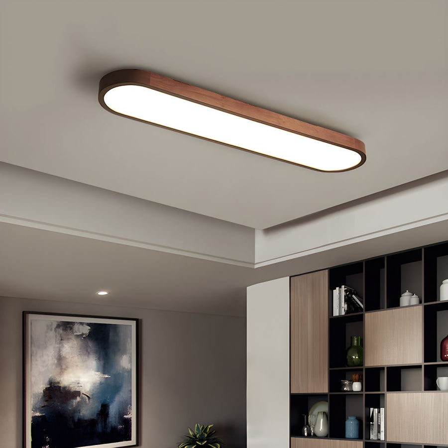 LumiScape - Sleek Oval LED Ceiling Light with Modern Design for Bright Indoor Lighting