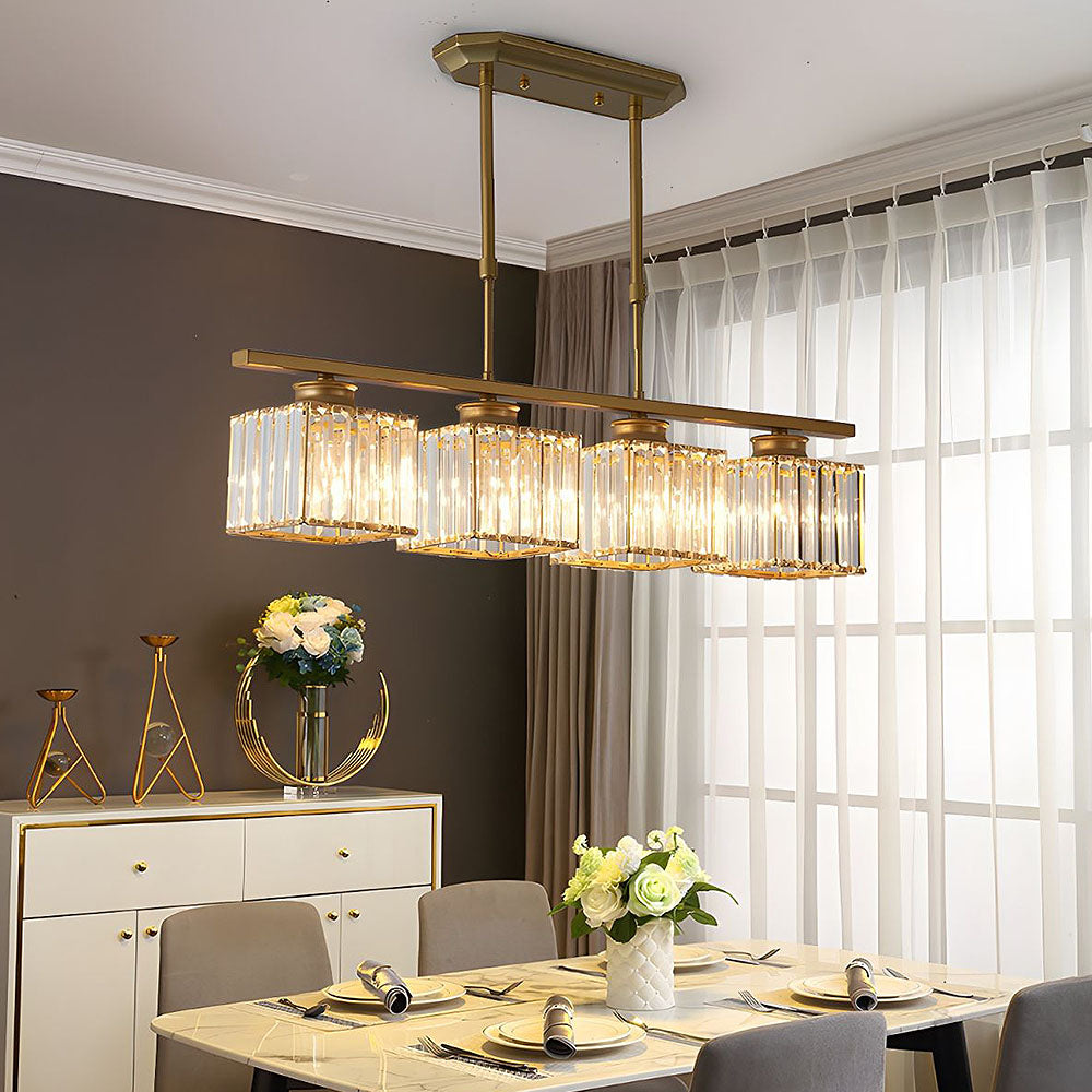 LuxeLume – Modern Crystal -Light Pendant Chandelier for Dining Room & Kitchen