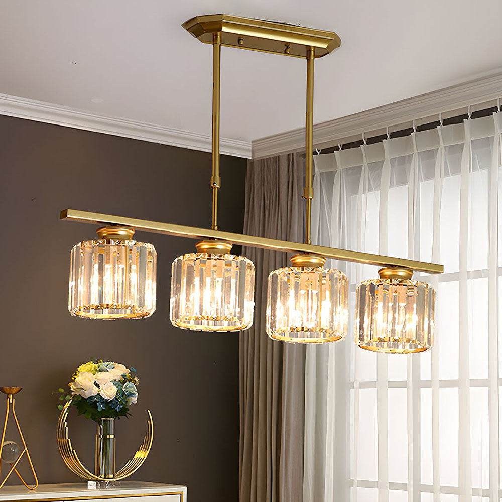 LuxeLume – Modern Crystal -Light Pendant Chandelier for Dining Room & Kitchen