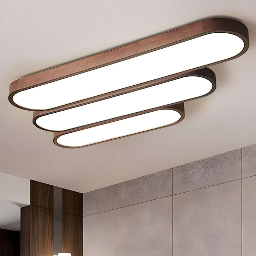 LumiScape - Sleek Oval LED Ceiling Light with Modern Design for Bright Indoor Lighting