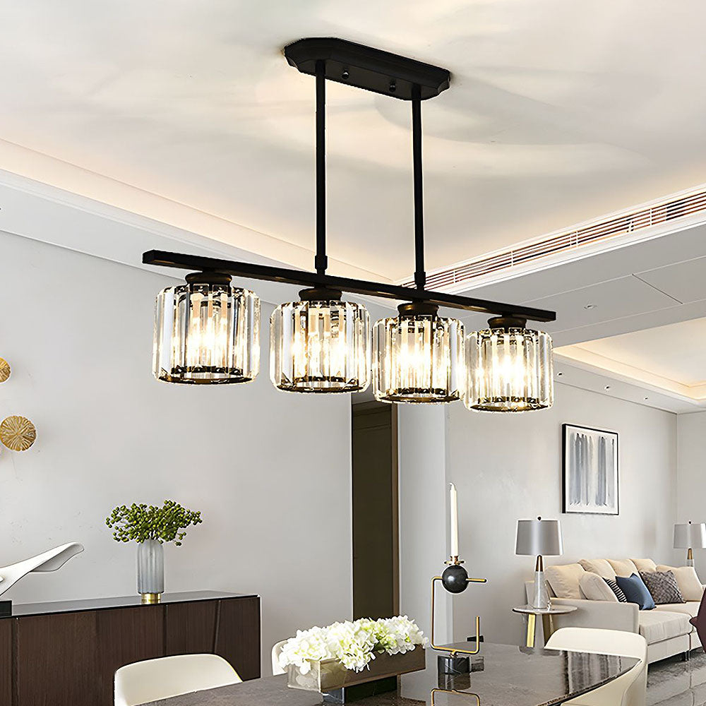 LuxeLume – Modern Crystal -Light Pendant Chandelier for Dining Room & Kitchen