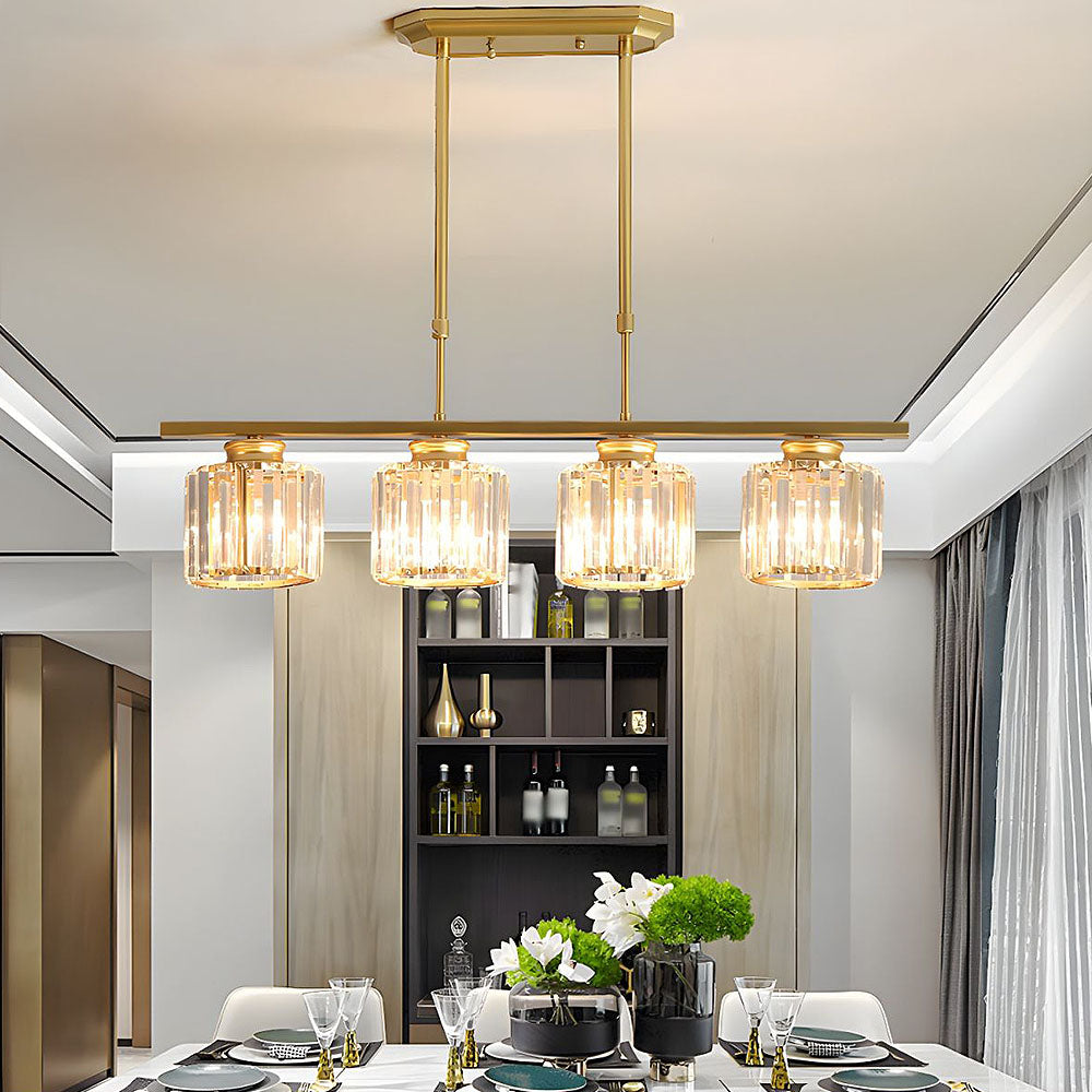 LuxeLume – Modern Crystal -Light Pendant Chandelier for Dining Room & Kitchen