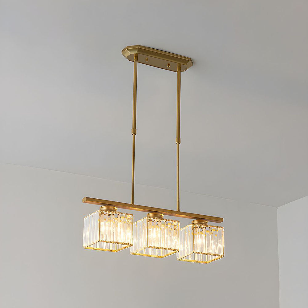 LuxeLume – Modern Crystal -Light Pendant Chandelier for Dining Room & Kitchen