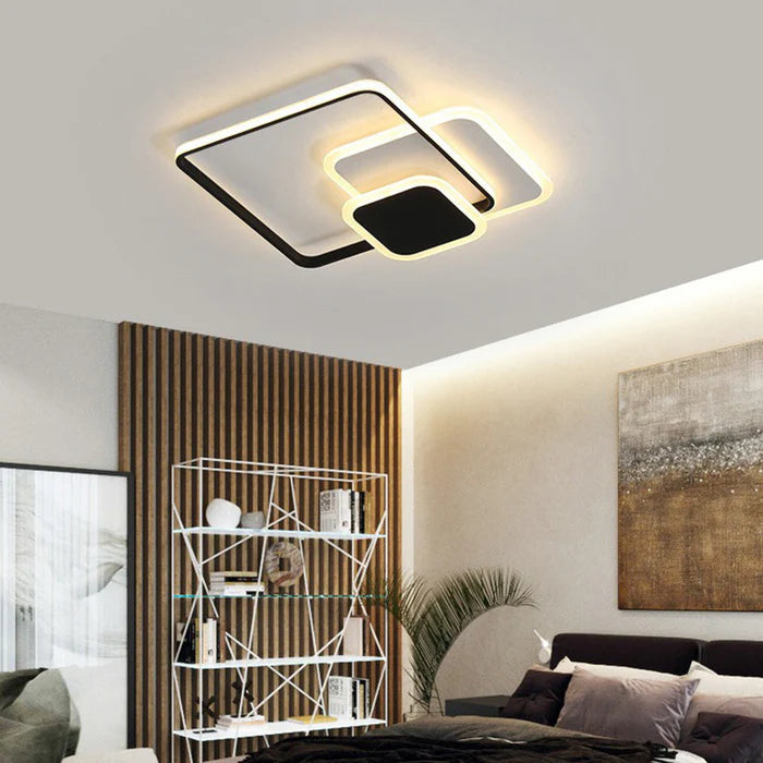 RoundGlow – Elegant LED Flush Mount Ceiling Light for a Sophisticated Bedroom