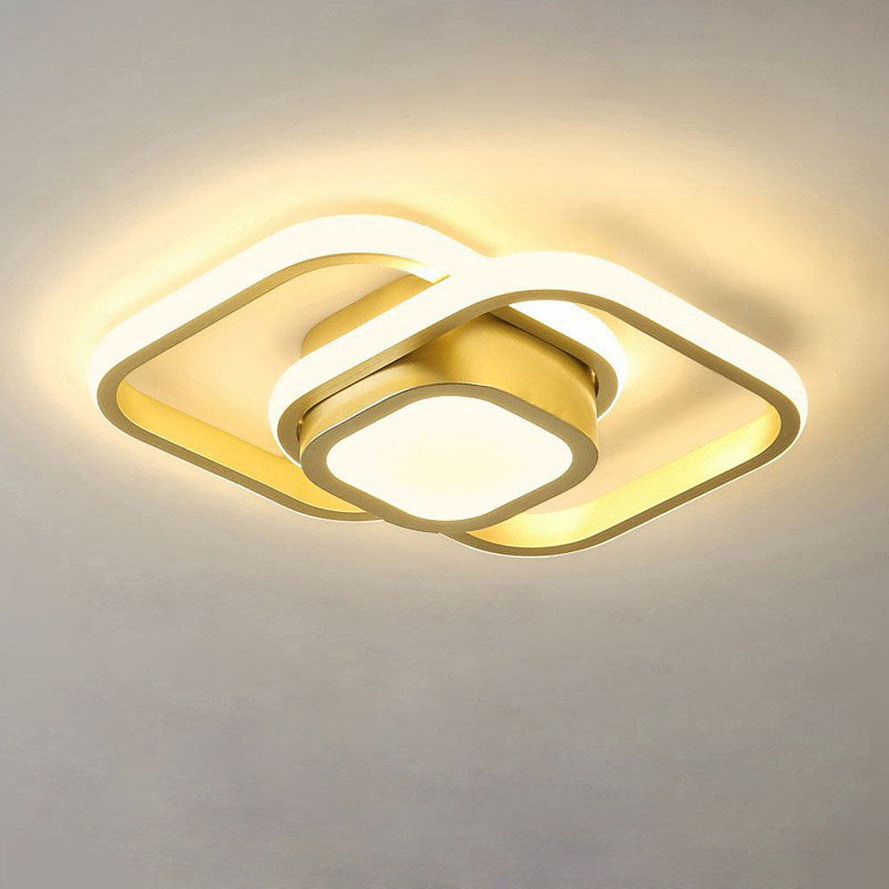 LunaGlow - Minimalist Double Ring LED Ceiling Lamp for Modern Interiors