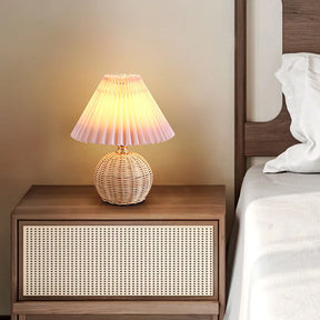 ZenGlow – Modern Bamboo Weaving Table Lamp for a Serene Ambiance