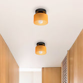 LumiGlow - Small Glass Ceiling Light with Round Clear Shade