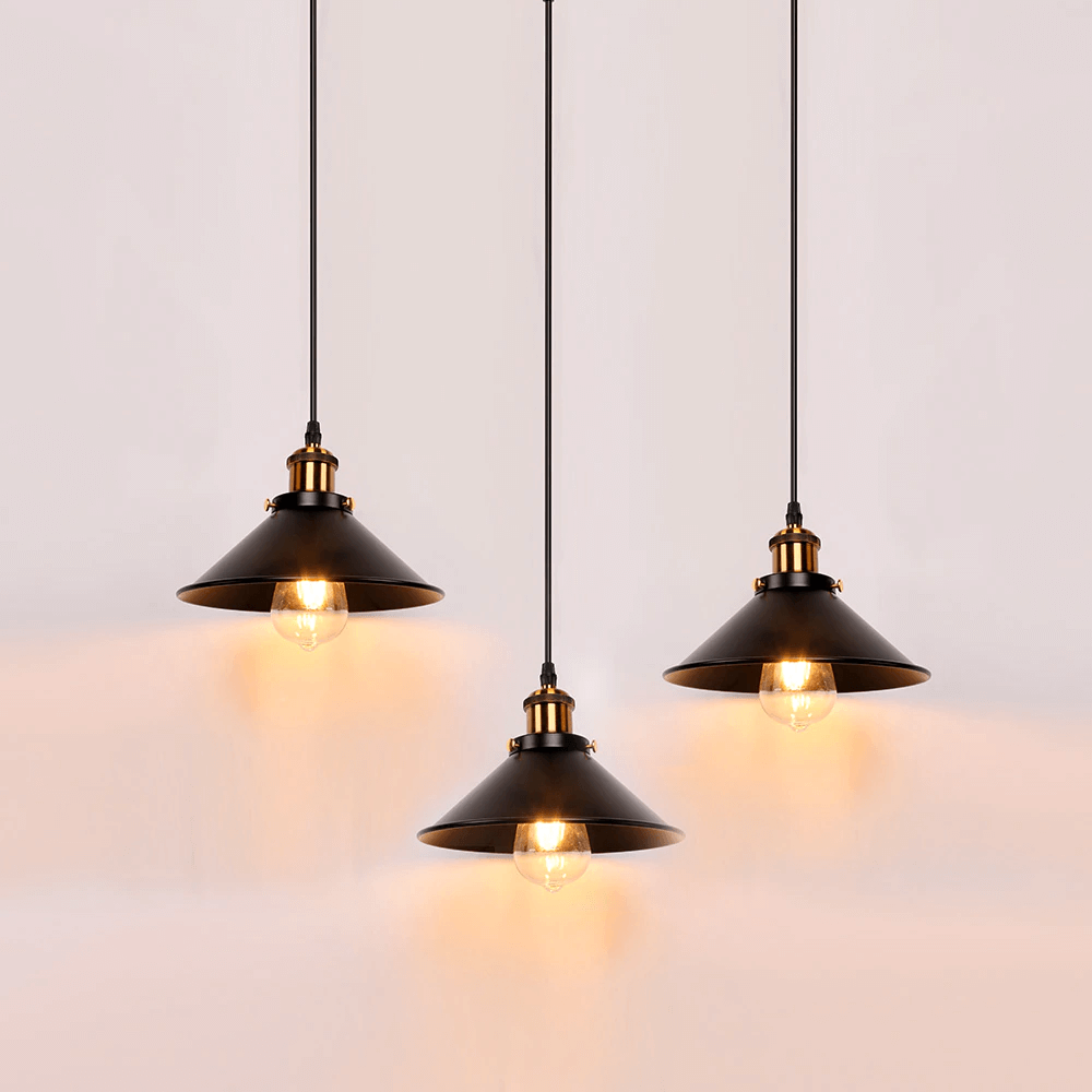 BrassGlow – Vintage Industrial Cone Pendant Light for Classic Ambiance