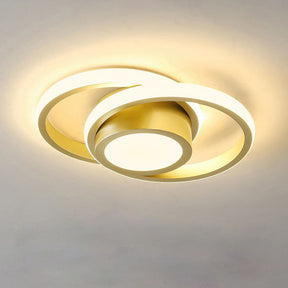 LunaGlow - Minimalist Double Ring LED Ceiling Lamp for Modern Interiors