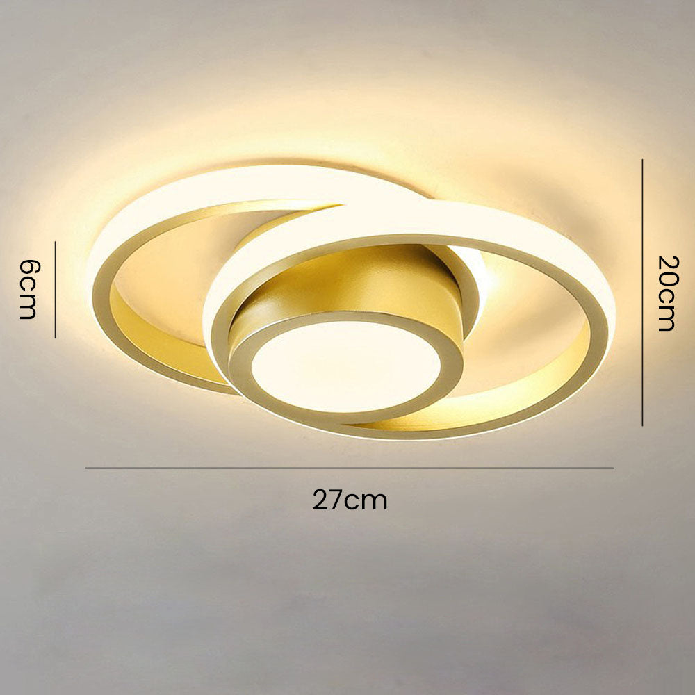 LunaGlow - Minimalist Double Ring LED Ceiling Lamp for Modern Interiors