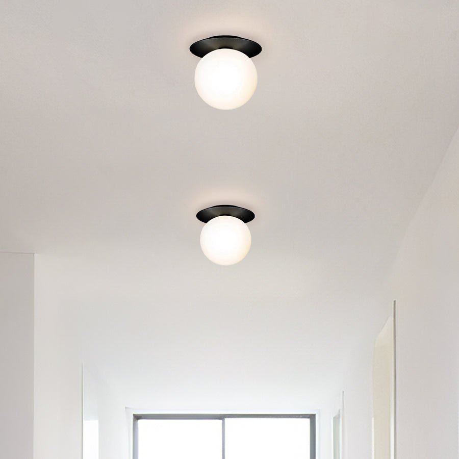 LumiGlow - Classic Round Glass Ceiling Lights for luxurious Hallway Décor