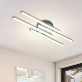 GlowLine - Modern Parallel Lines LED Ceiling Light for Stylish Bedroom Decor