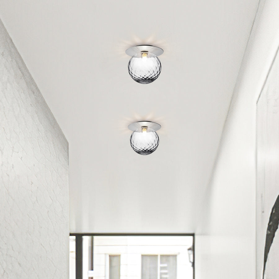 LumiGlow - Classic Round Glass Ceiling Lights for luxurious Hallway Décor