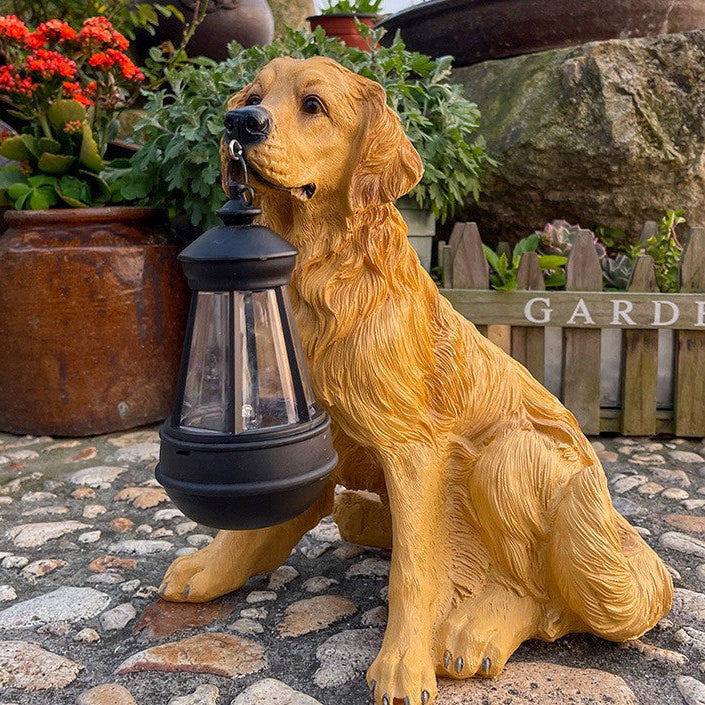 PawGlow – Solar-Powered Dog Statue with LED Light